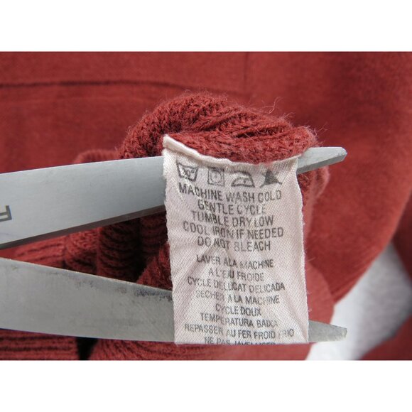 Harley-Davidson Sweater Womens Medium Red V Neck Ramie Cotton Blend Pullover - Picture 5 of 8